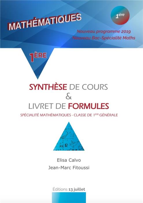 Programme mathématique 1ère générale