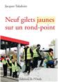 NEUF GILETS JAUNES SUR UN ROND-POINT  