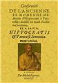 CONFORMITÉ DE L'ANCIENNE ET MODERNE MÉDECINE D'HIPPOCRATE À PARACELSE CONFORMITÉ DE L'ANCIENNE ET MODERNE MÉDECINE D'HIPPOCRATE À PARACELSE