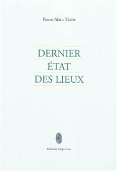 DERNIER ÉTAT DES LIEUX