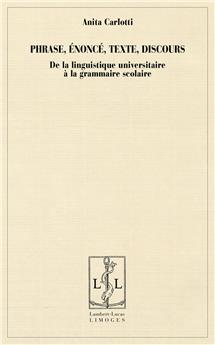 PHRASE ÉNONCÉ TEXTE DISCOURS