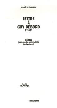 LETTRE À GUY DEBORD