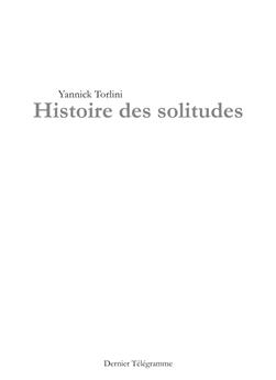 HISTOIRE DES SOLITUDES