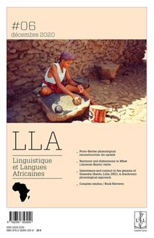 LINGUISTIQUE ET LANGUES AFRICAINES - REVUE DU LLACAN N° 6