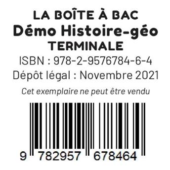 DÉMO KIT´BAC D´HISTOIRE-GÉOGRAPHIE TERMINALE.