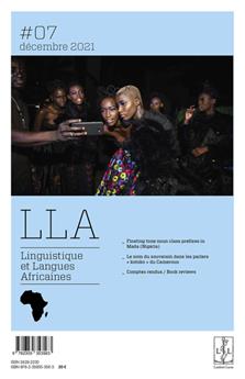 LINGUISTIQUE ET LANGUES AFRICAINE - REVUE DU LLACAN N° 7